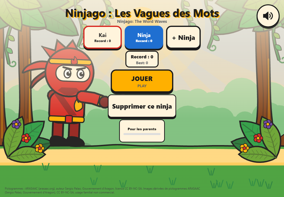Ninjago : Les Vagues des Mots title screen