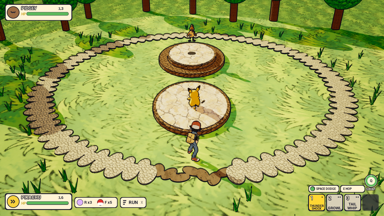 A live battle on Route 1